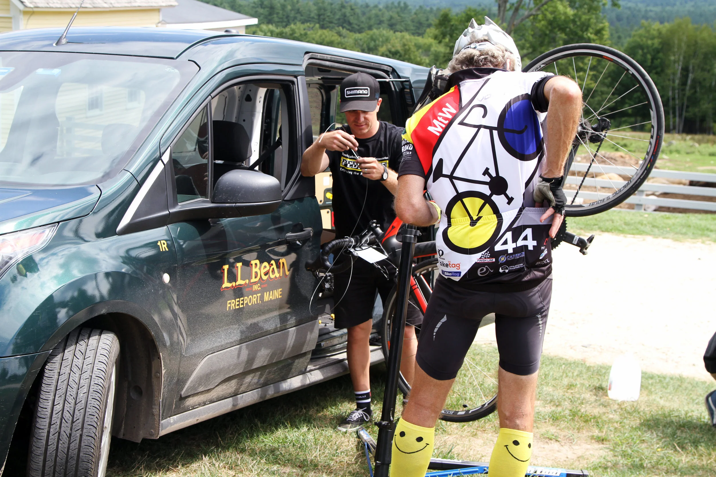 Professional mechanics from L.L. Bean will be on course at Farm to Fork Fondo - Maine