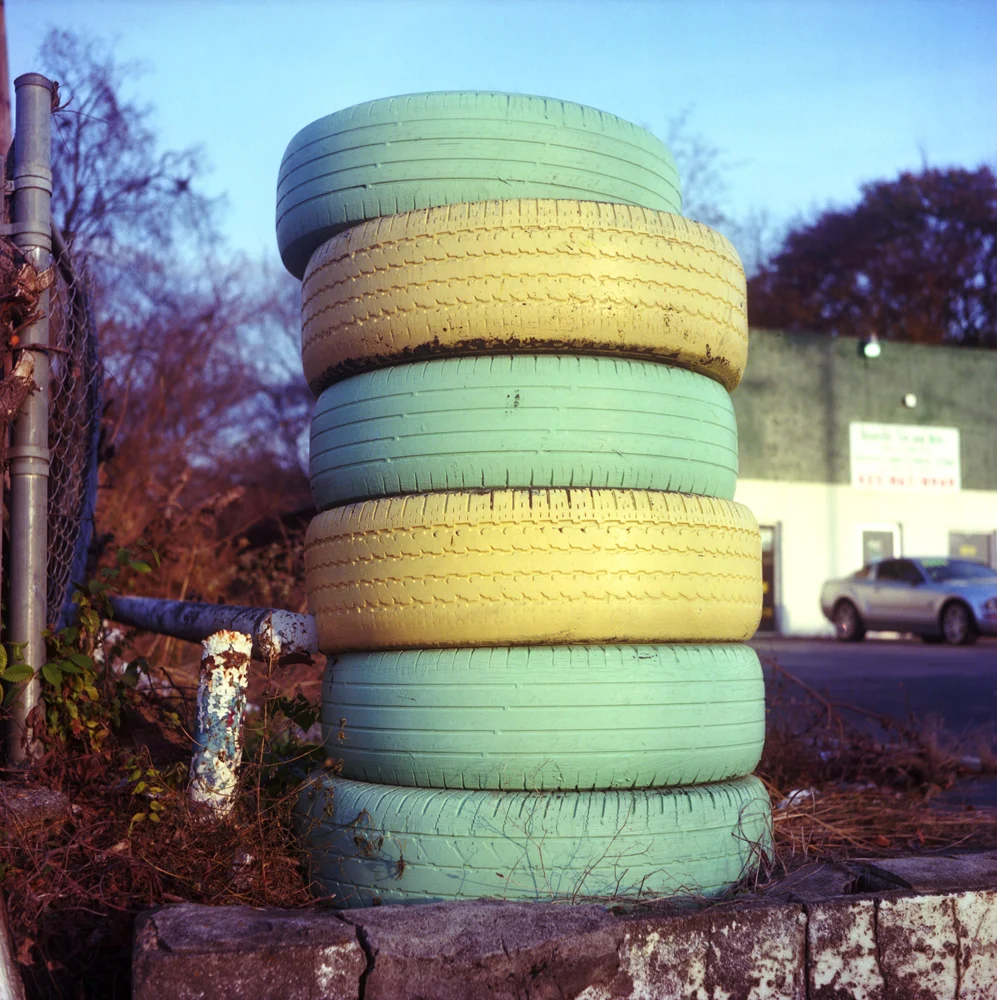 Tire Stack, Yellow Green II.jpg