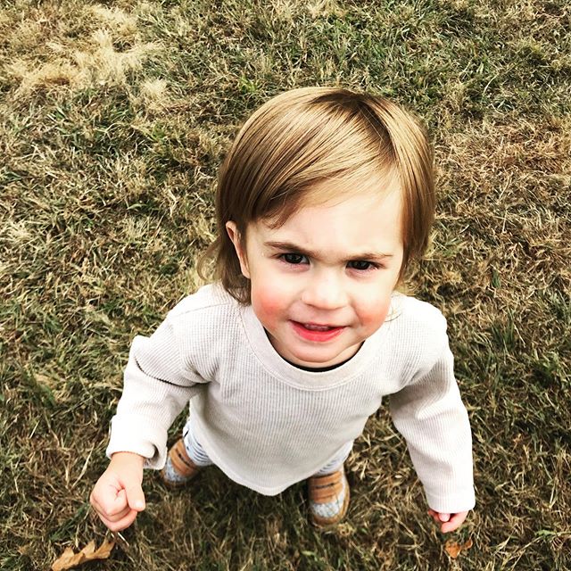 Rosy cheeked autumn babes. Ronan said his first multi-word phrase and it was &ldquo;NEW SHOES&rdquo;... mama is proud. And if I have to guess what Esm&eacute;&rsquo;s first phrase will be, I&rsquo;m going with &ldquo;LET&rsquo;S DANCE!&rdquo; 🤩😍