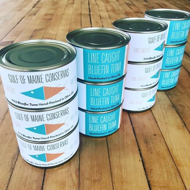 Tinned fish is having a culinary moment and I&rsquo;m here for it. And designing it. And married to it 💙 Wild Bluefin Tuna line caught in the Gulf of Maine by @clanfish and preserved Mediterranean style, in olive oil 🐟 Currently on the menu at @the