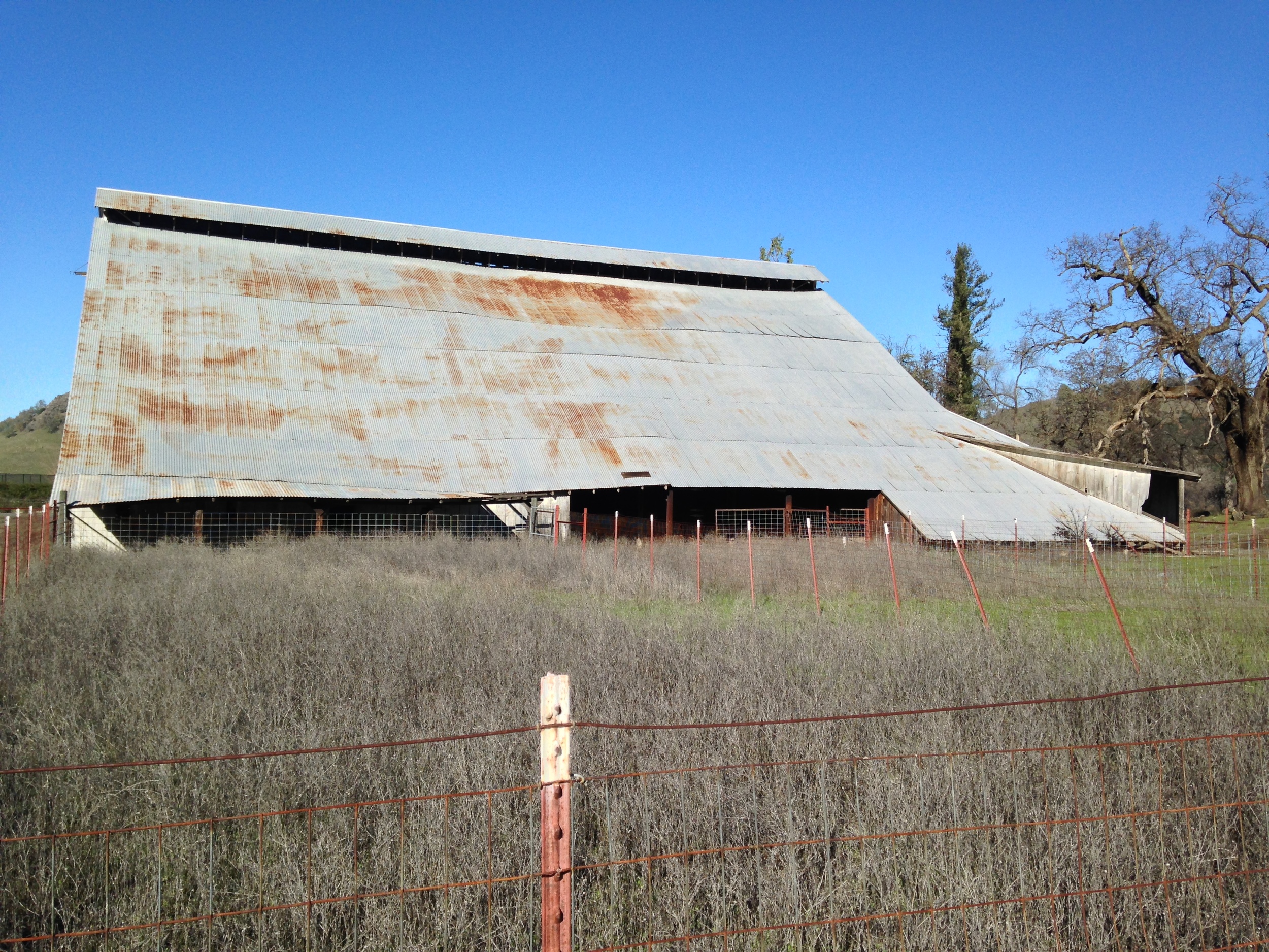 Side view of Gephardt Barn at Langtry Farms