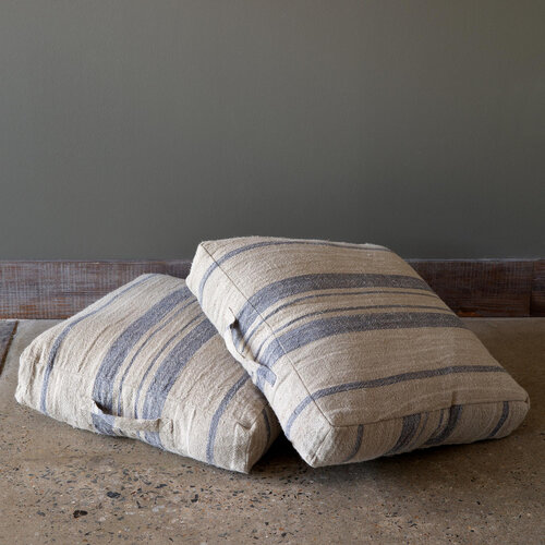 Blue Linen Floor Pillow Farmyard Darlings Blue Linen Floor Pillow Farmyard