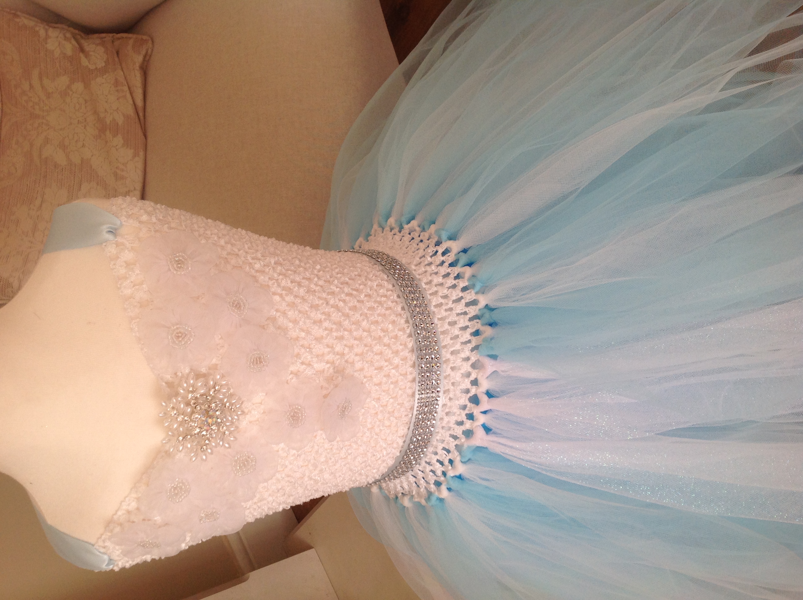 Flowered Ice Princess Dress