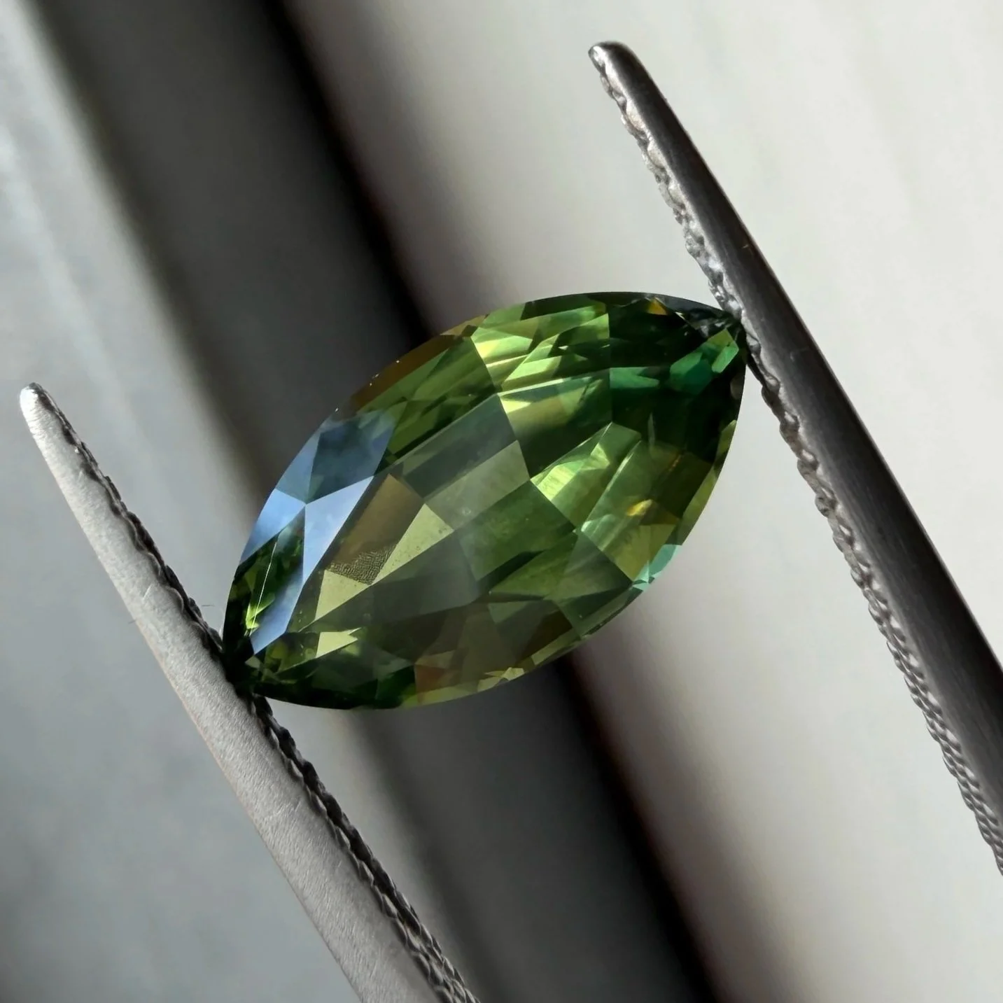 3.18ct Marquise Cut Green Sapphire