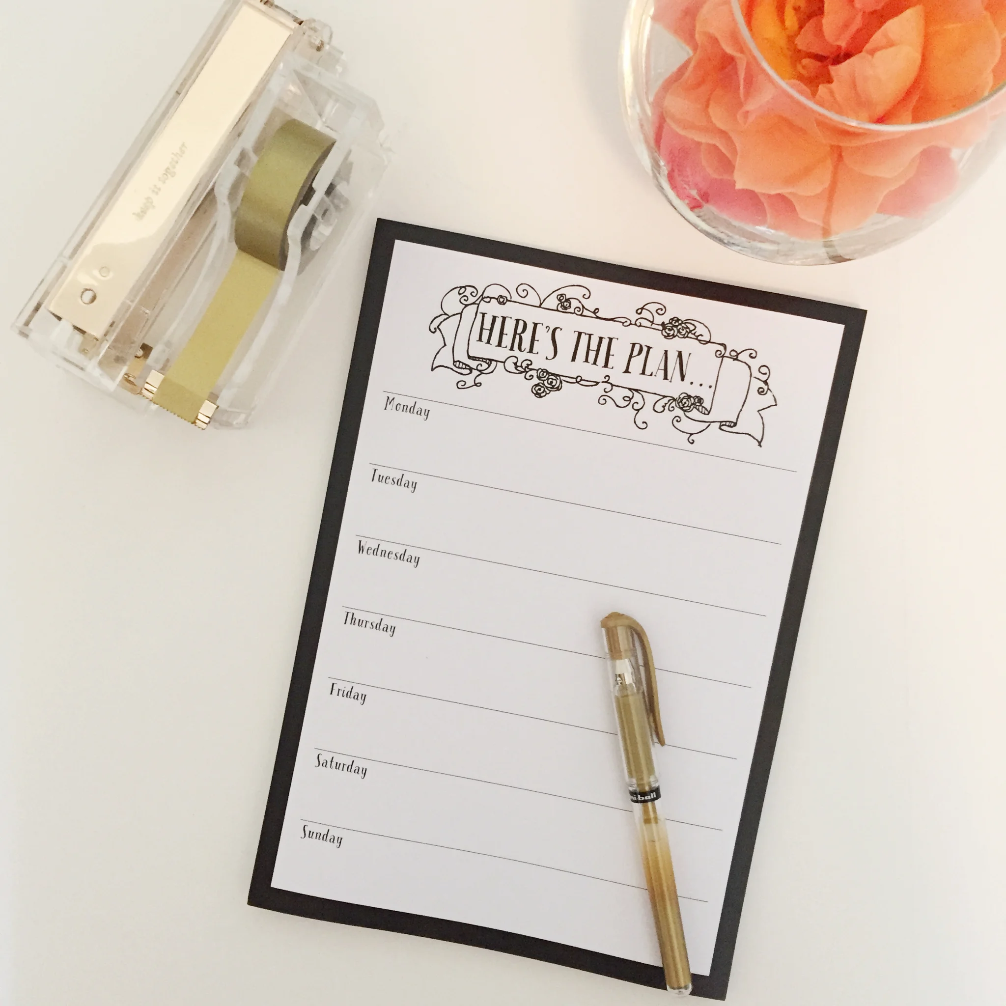 Weekly Planner Notepad | V SHOP Stationery Vancouver