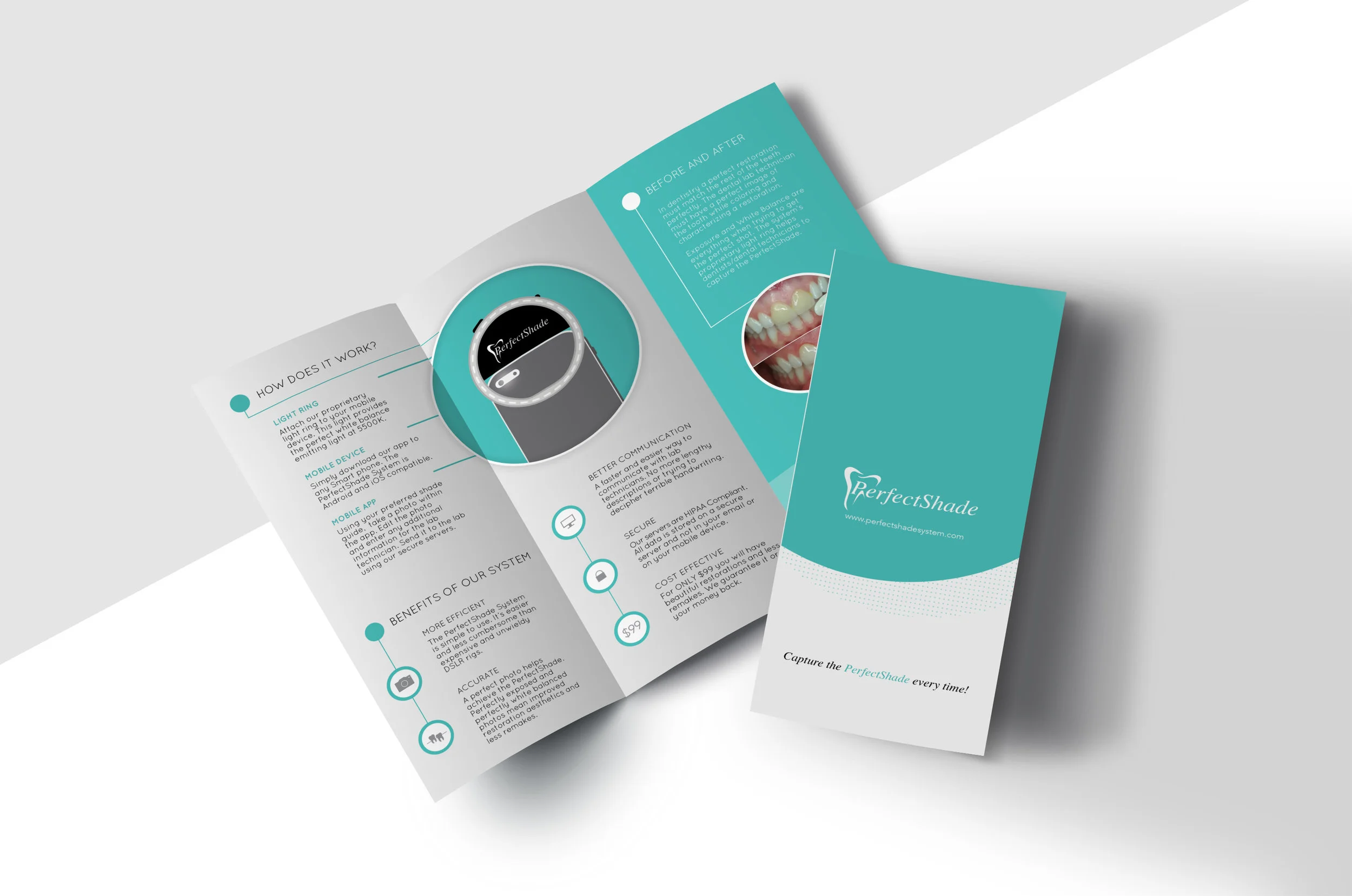 Perfect Shade Brochure Design Client Promotion for Light and App
