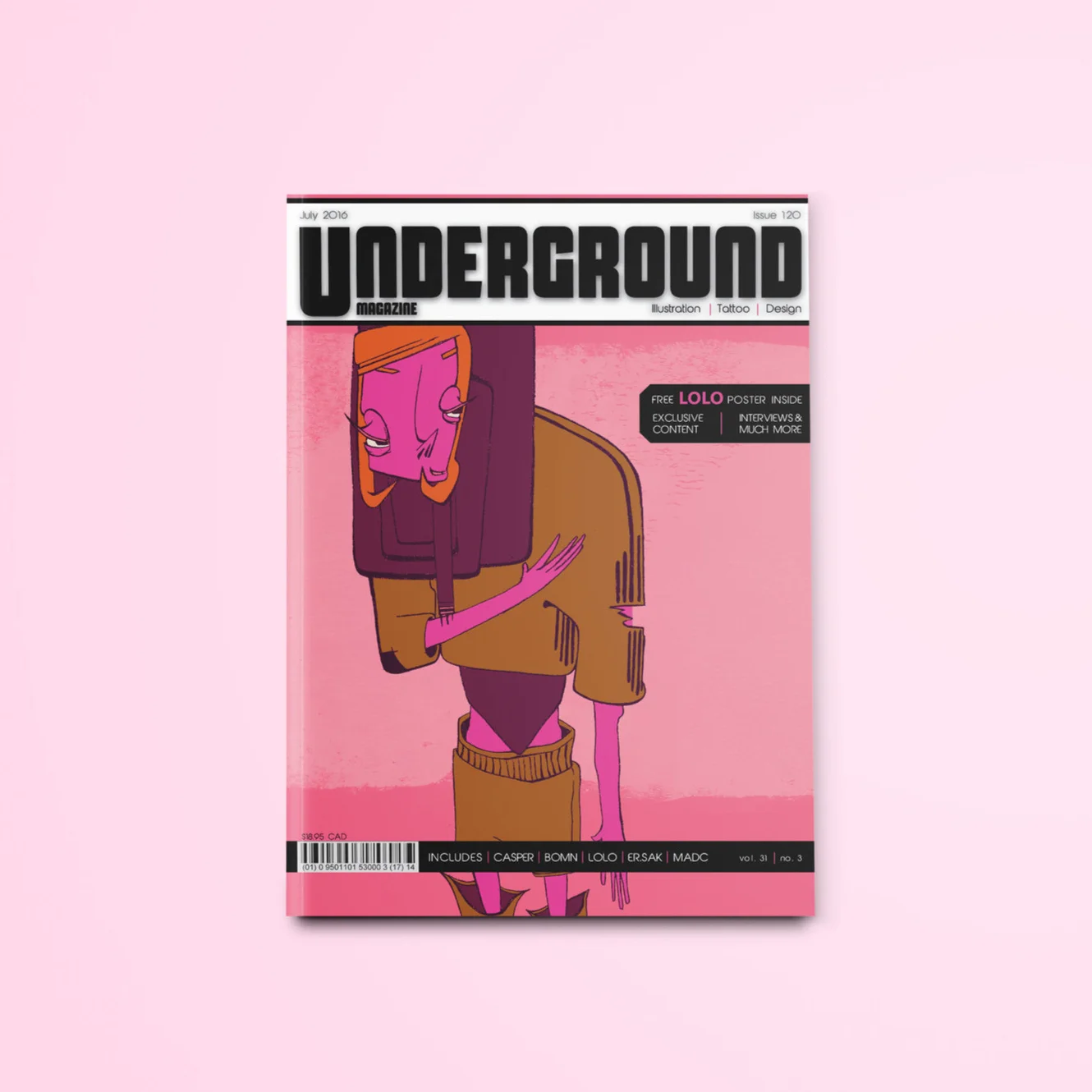 Concept for a Contemporary Arts Magazine Cover and Layout Design For Fictional Magazine