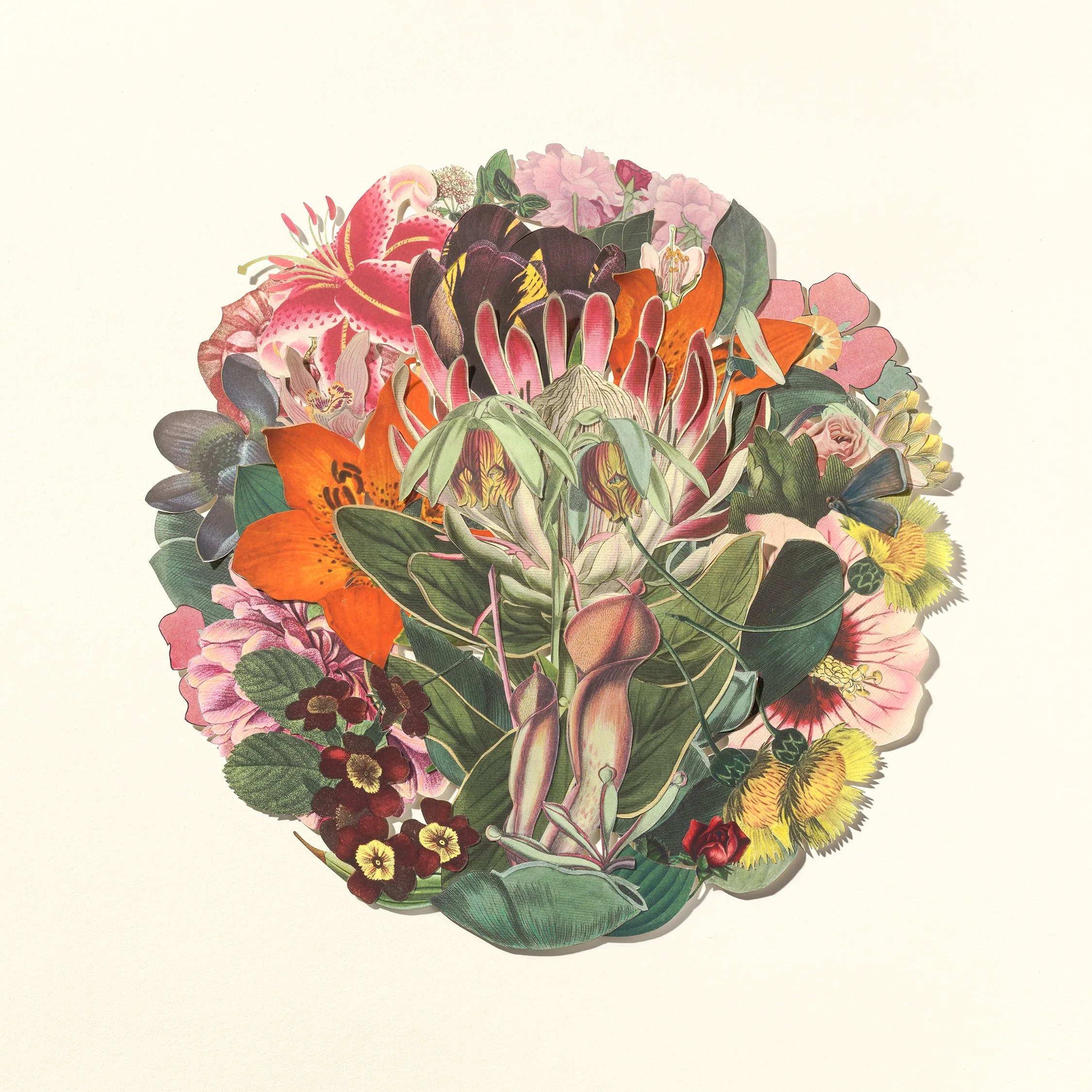 Everything, Everywhere (1/3), 2026 Hand-cut and embellished archival pigment print, 27 x 27 