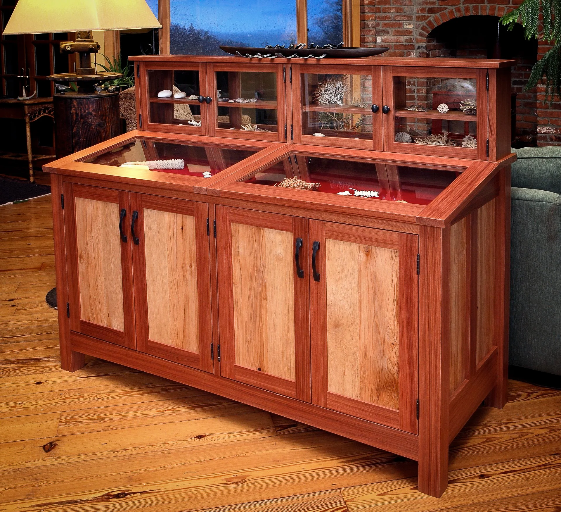 Redwood + Tanbark Oak Display Cabinet
