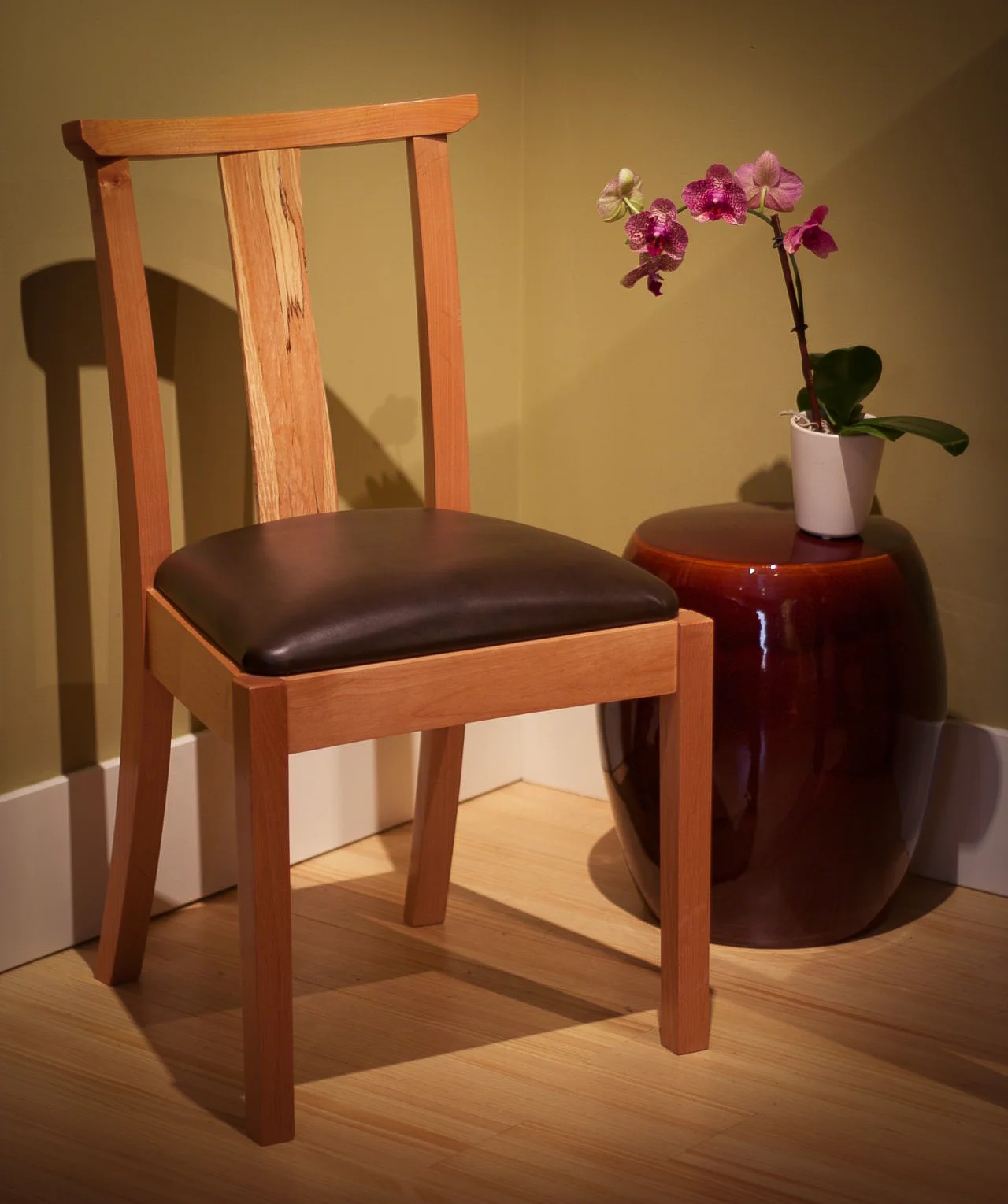 Spalted alder dining chair