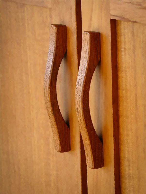 hand made teak door pulls