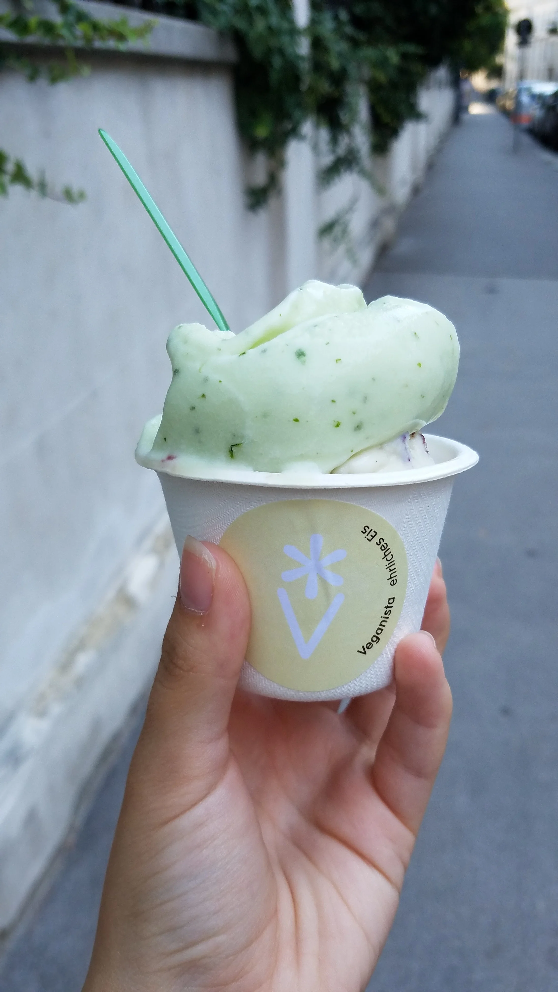 Basil gelato! Surprisingly good and incredibly refreshing.
