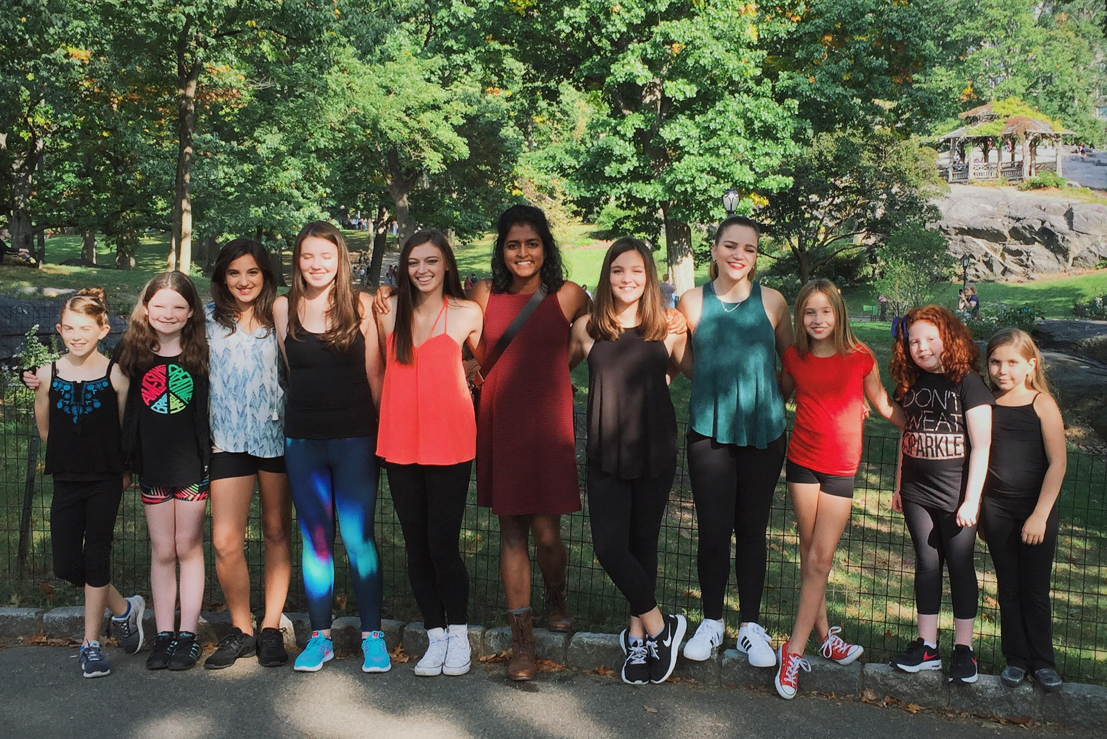 Celebrating a fun shoot with the dancers of the Golding Academy