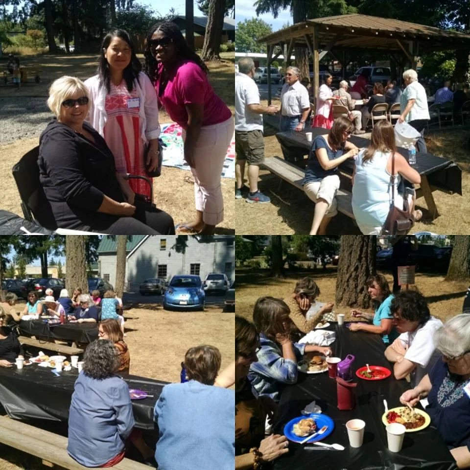 Photos of people grubbing at our annual summer picnic!