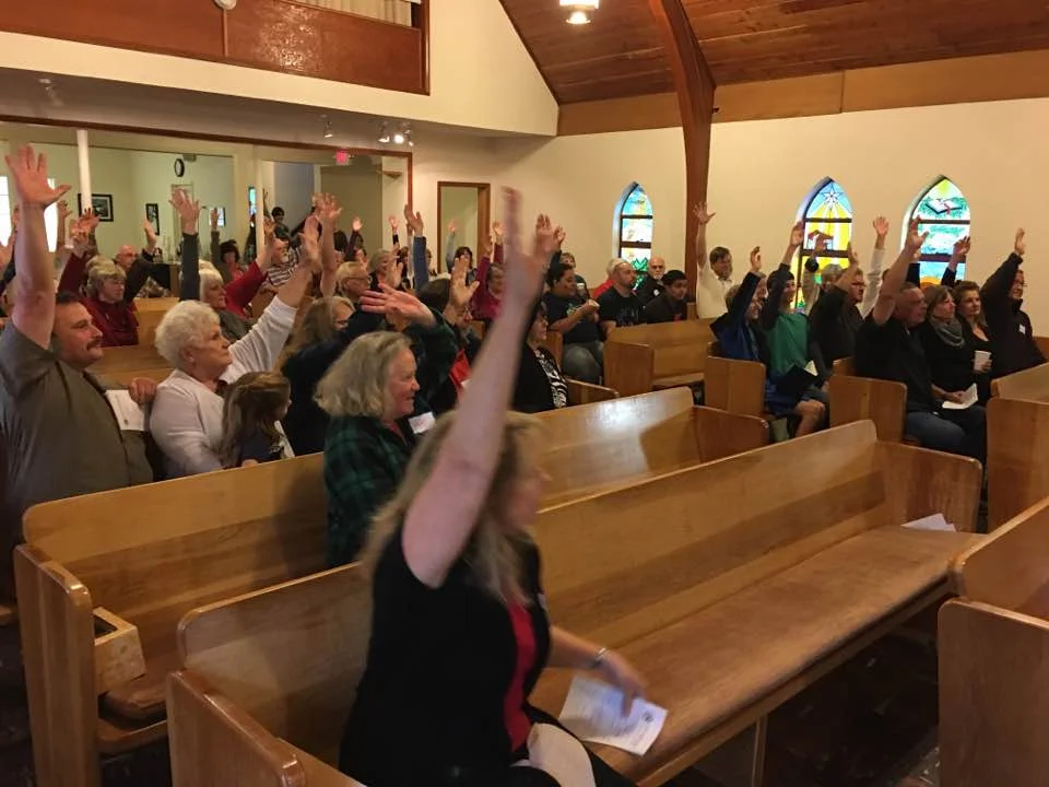 When Pastor Mark asked if anyone had something they were grateful for they would like to share, every hand in the room went up. Sneaky people...