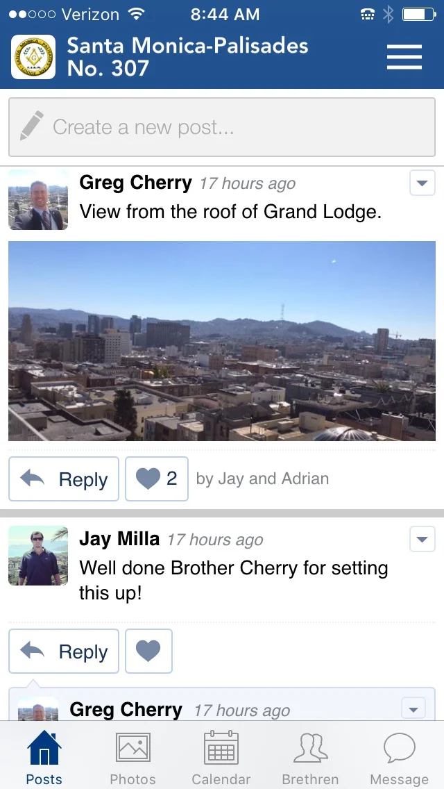 Screen shot of the App in action...
