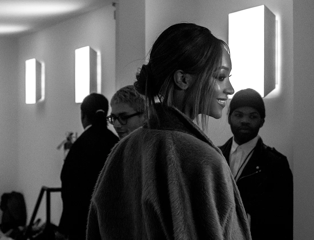 JOURDAN DUNN BACKSTAGE DVF F/W 2015