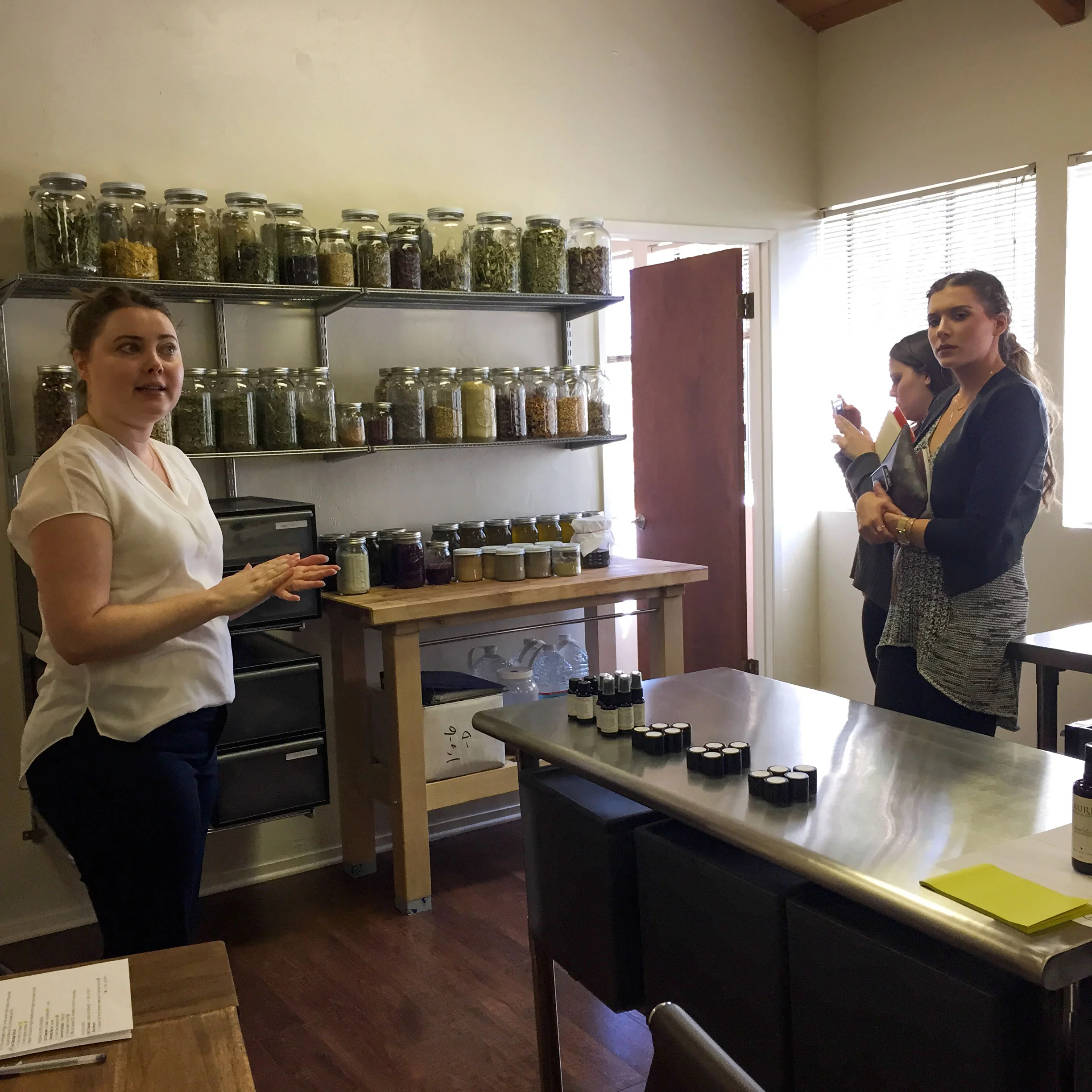 Our first stop was Laurel Skin in Sausalito where we met founder and formulator, Laurel.