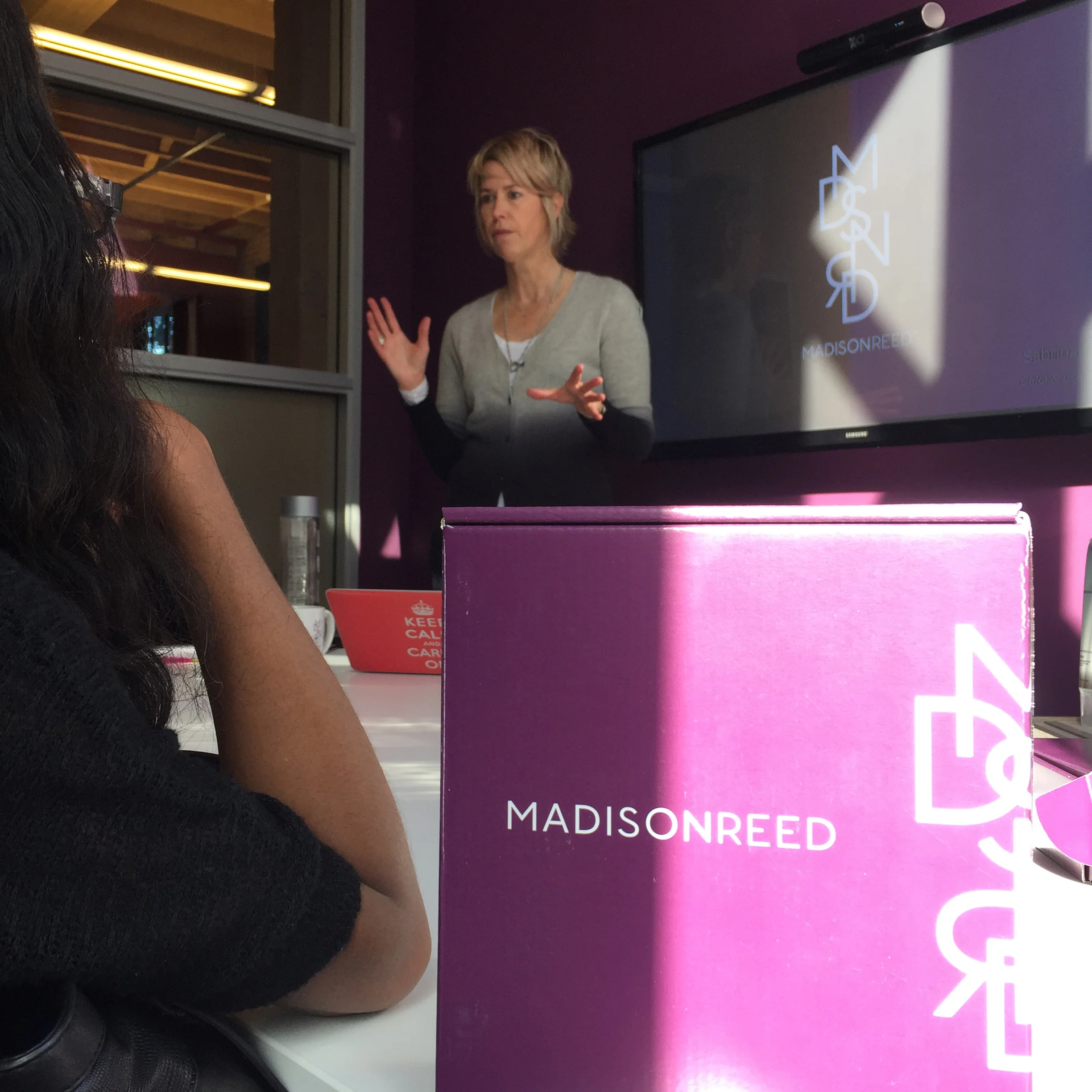 Our final day started with the CMO of Madison Reed. Check them out for great new hair color and online tools.