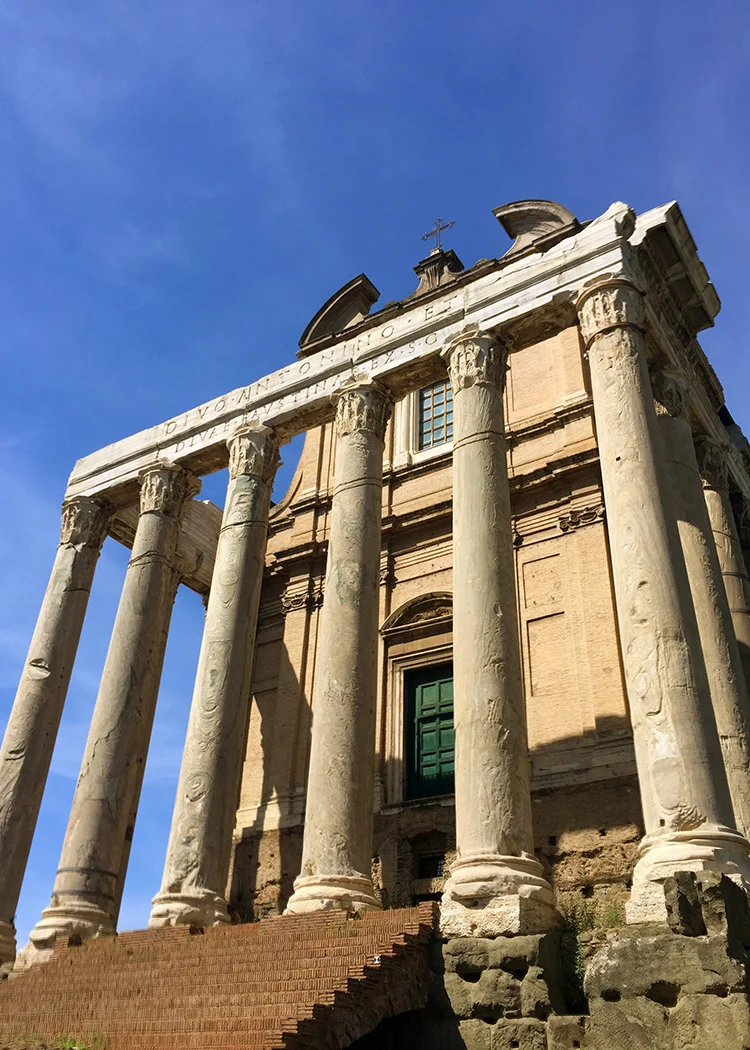 Temple built upon temple in the Forum.