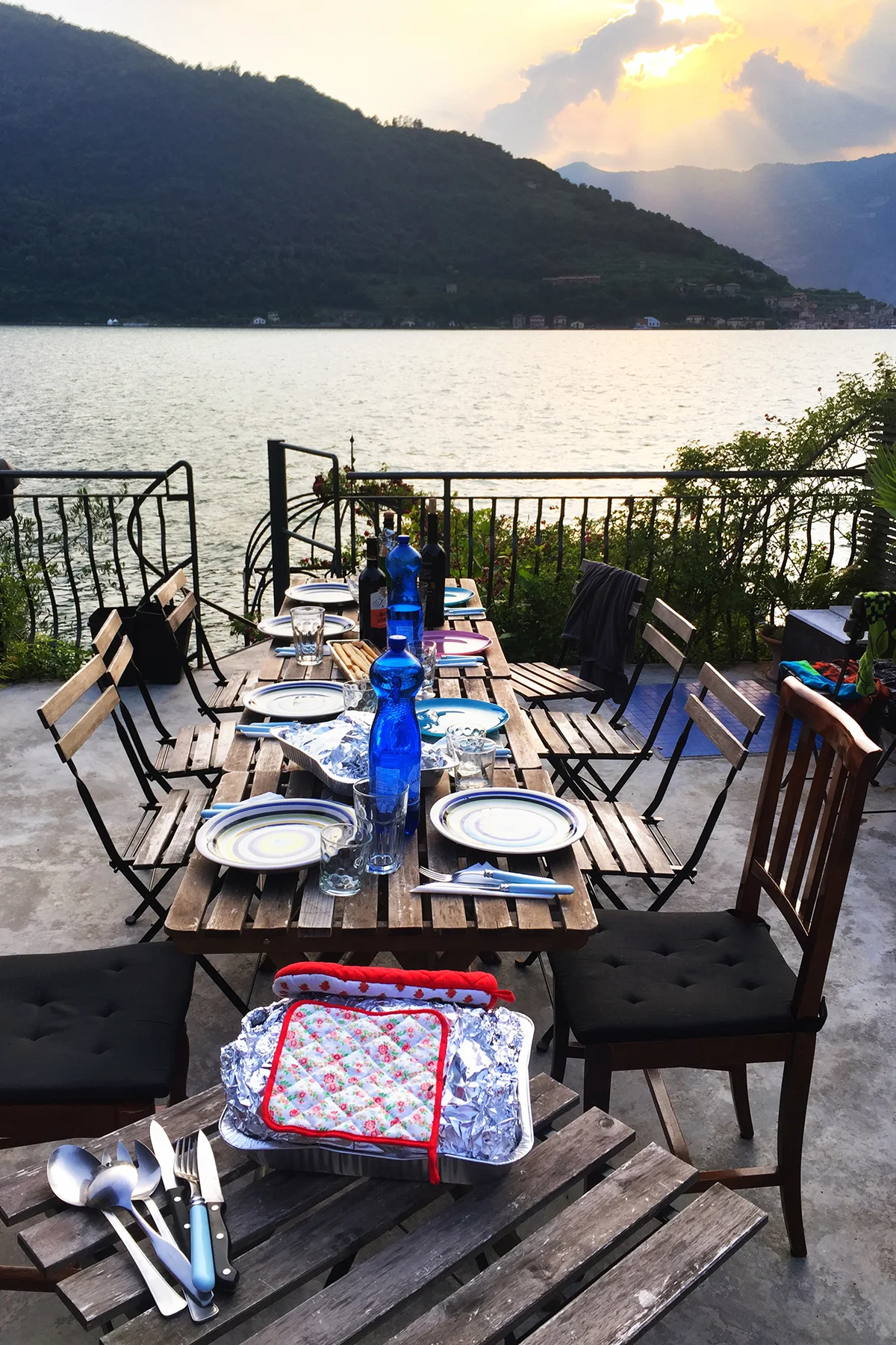The house was also a great place for dinner with a view.