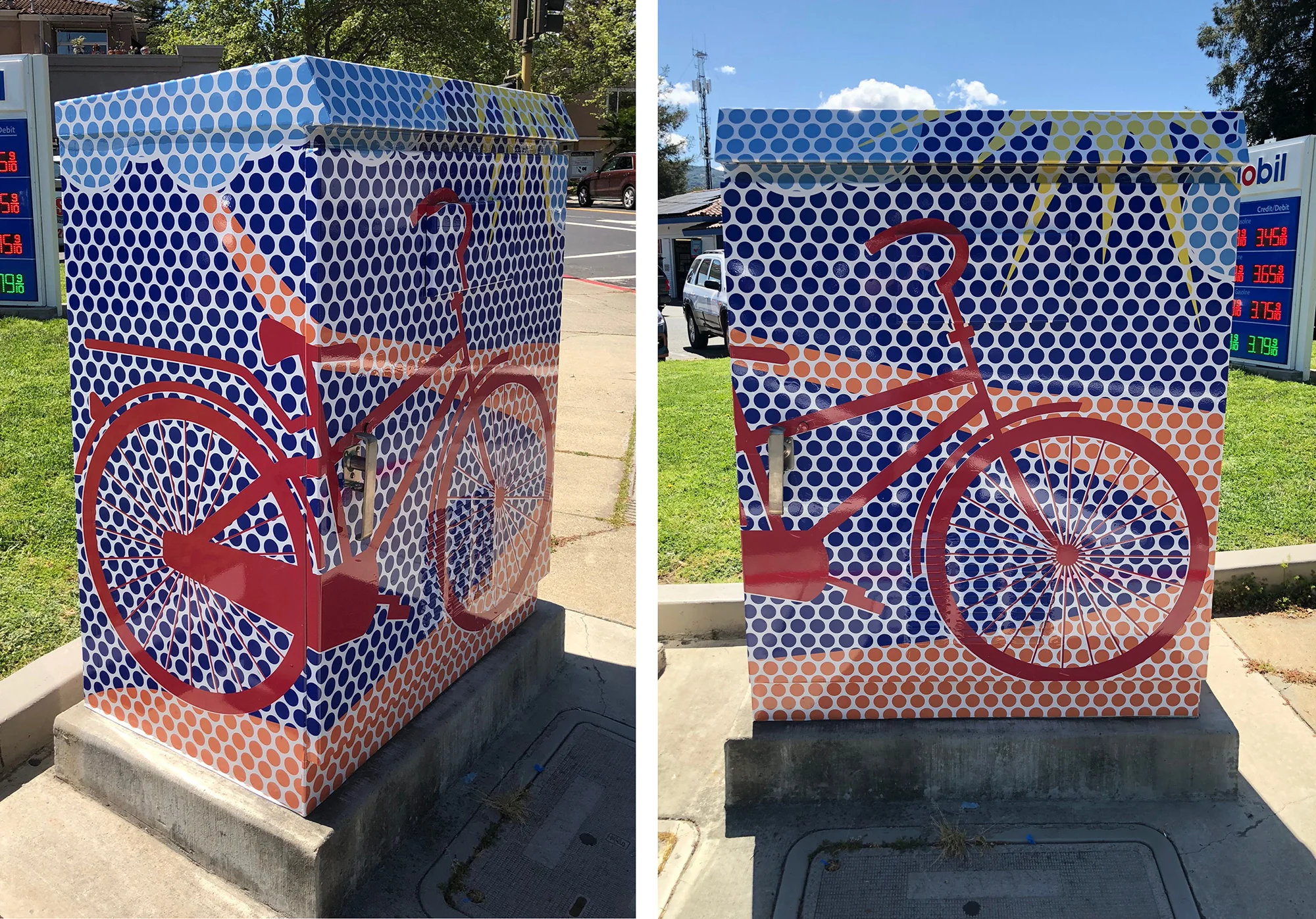 PopDot Bicycles is located at the corner of Blossom Hill Road and Santa Cruz Avenue.