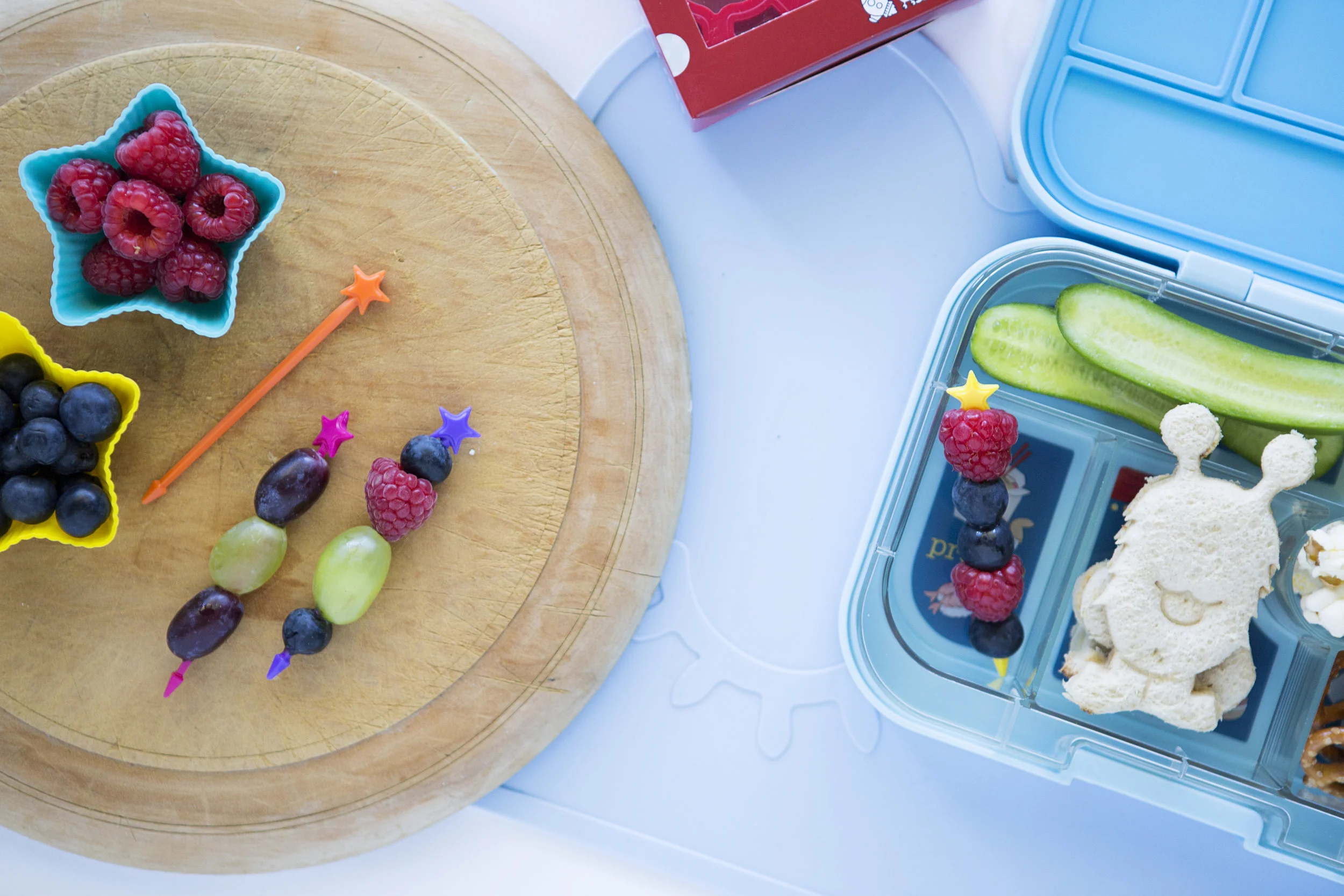 Lunch Punch Space Sandwich Cutters, Stix and Yumbox Lunchbox