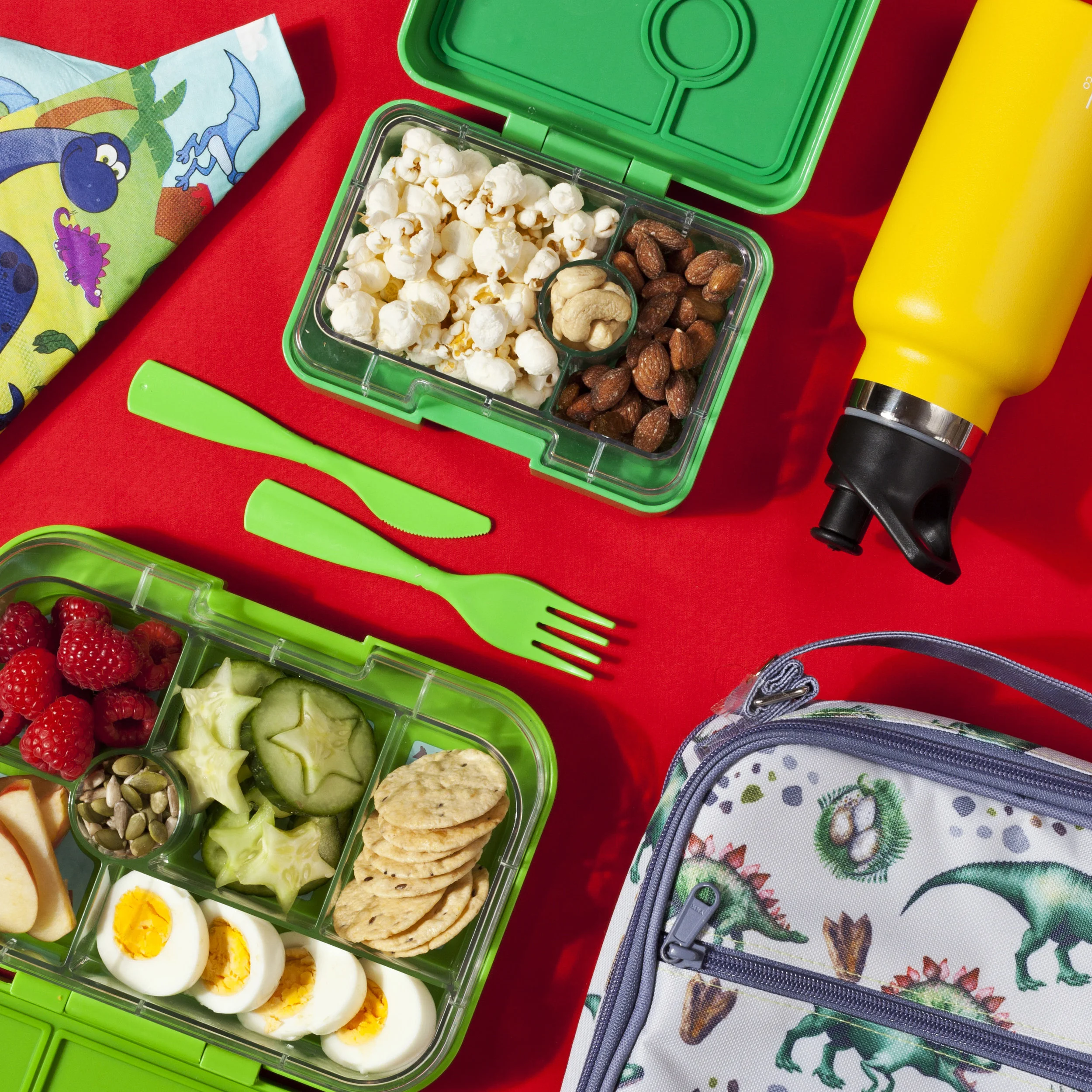 Yumbox Mini, Yumbox Classic, Montii LunchBag and Montii Water Bottle