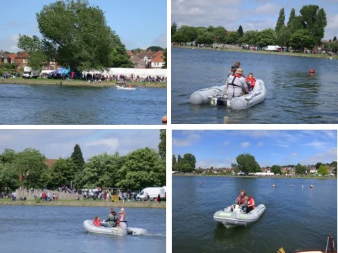 Locals enjoying the benefits of electric on the rib at Riverfest, Southampton, UK