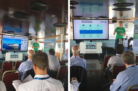 Dennis presenting at Seawork International last June