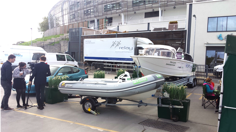 Press coverage of the Hybrid Venice Taxi Boat at The Big Green Event in Southampton.