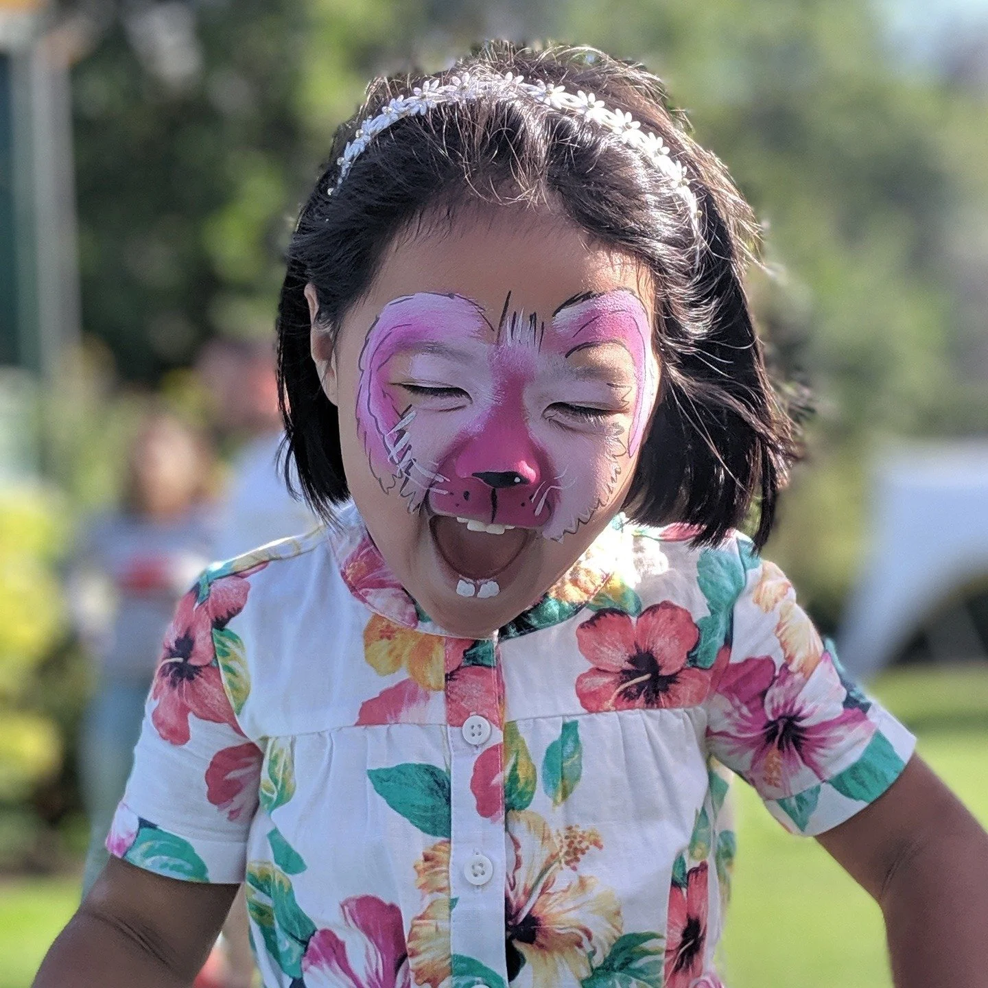 This photo was taken quite a few years ago. Playing chase with a Super Pirate on a summer's day in Parade Gardens, face painted and full of a smile. The memory is probably foggy, but there's a really good chance she still remembers the joy, the silli