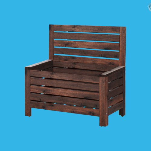 When the sun starts shining, outdoors becomes more like indoors – we start moving more and more stuff outside. But what do you do when you’re having a BBQ and there’s clutter everywhere? Chuck it into a ÄPPLARÖ storage bench and forget about it! The wheels make it easy to move too.