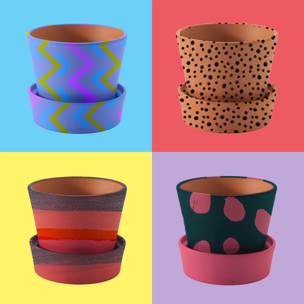 These pots are perfect for pimping, so get your paints out and go wild! If you prefer leaving them as they are, you can always add a bit of colour to your home by using them to plant some fancy flowers.