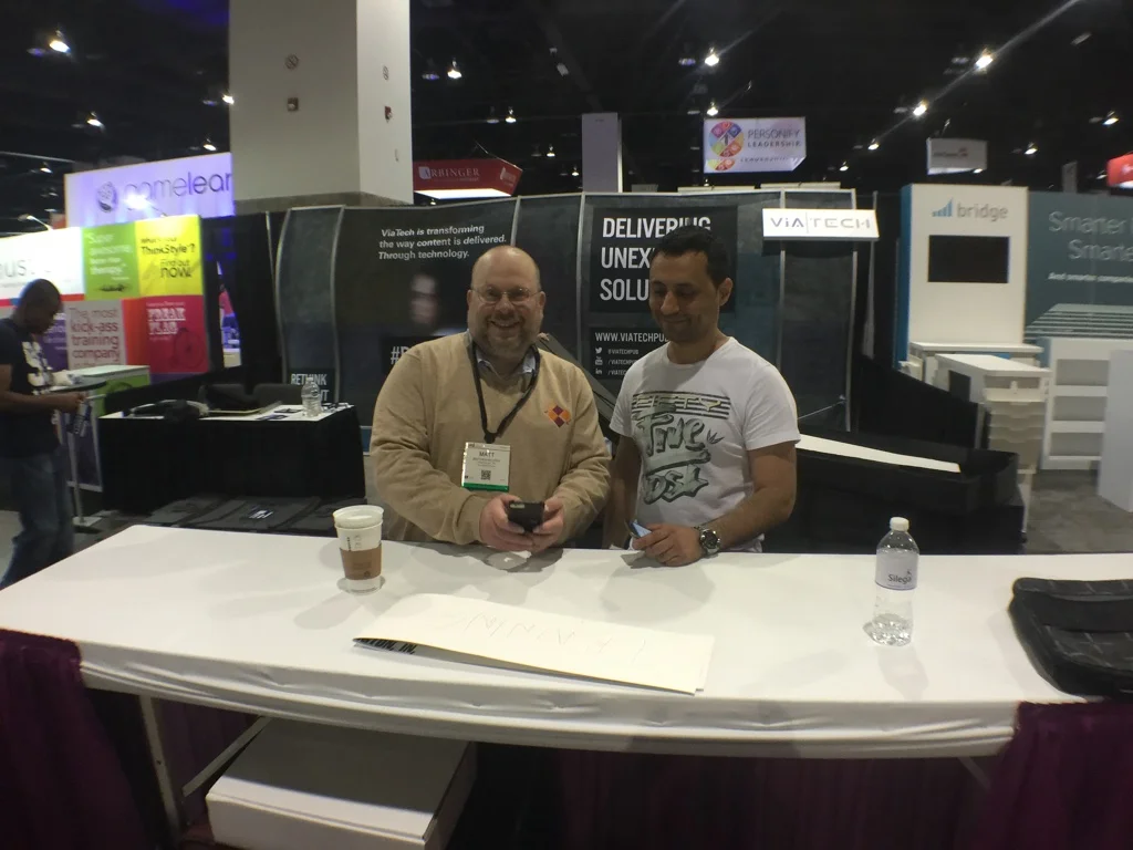 Our friend Gregor from Silega-- Our booth neighbors every year.