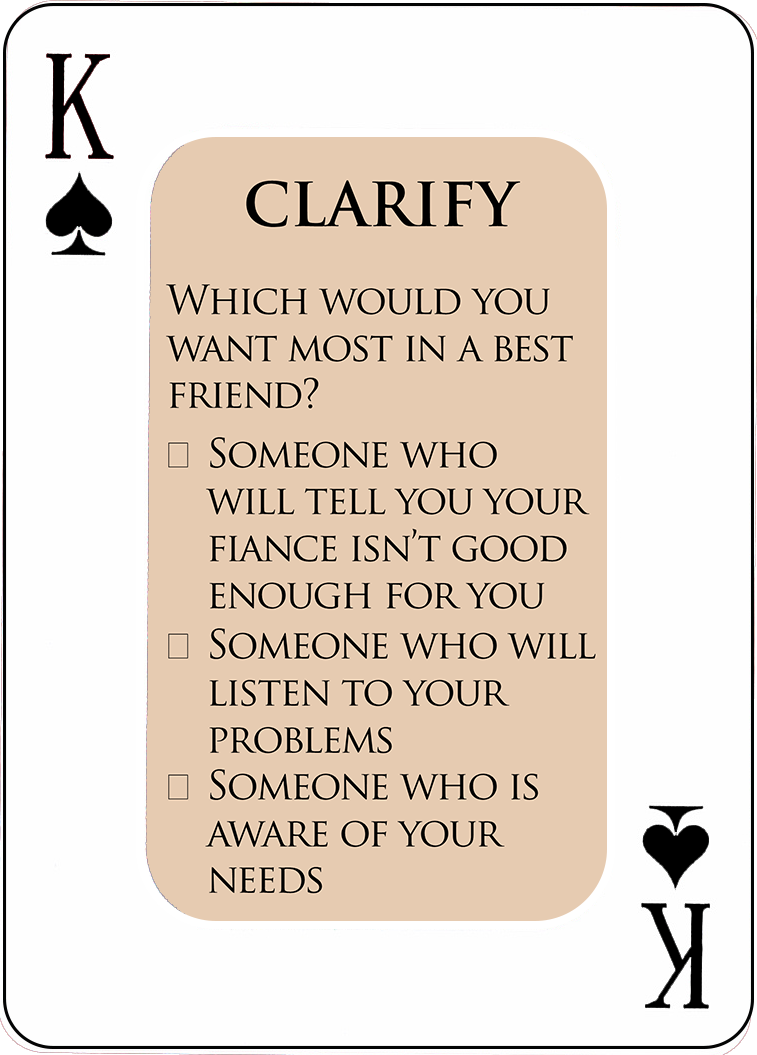 A Sample CLARIFY Card