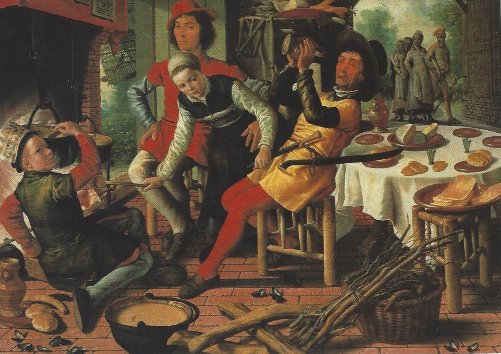 Pieter Aertsen - Boerengezelschap bij de haard