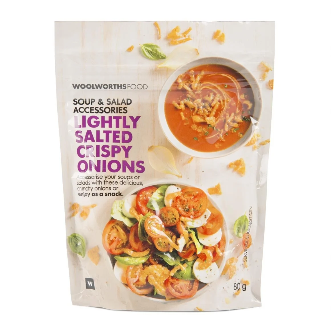 CROUTONS, LIGHTLY SALTED CRISPY ONIONS 80G