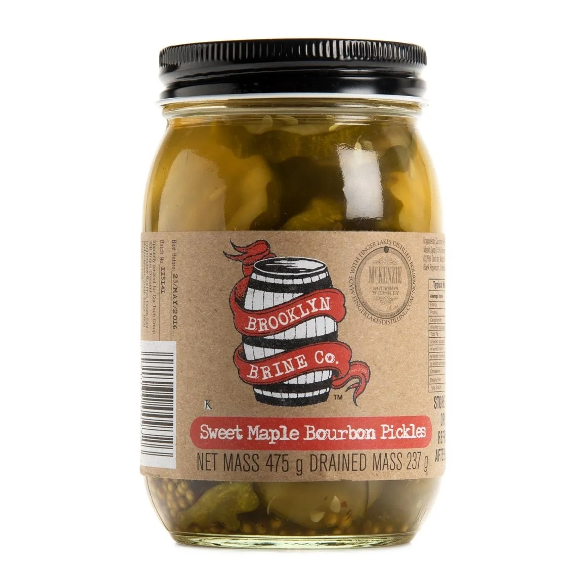 BROOKLYN BRINE : SWEET MAPLE BOURBON PICKLES 454G