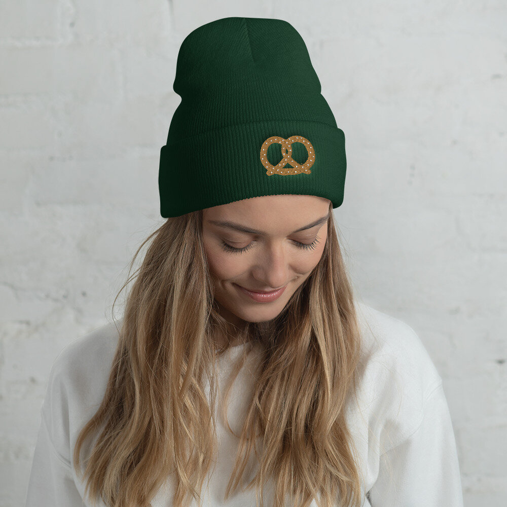 Pretzel Cuffed Beanie Design — Brylliant