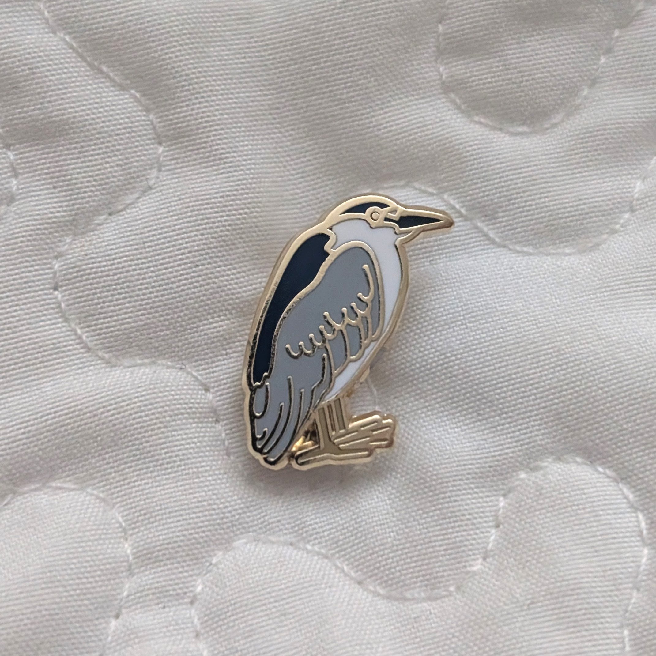 Always a Night Heron - Black-Crowned Night Heron Bird Mini Pin