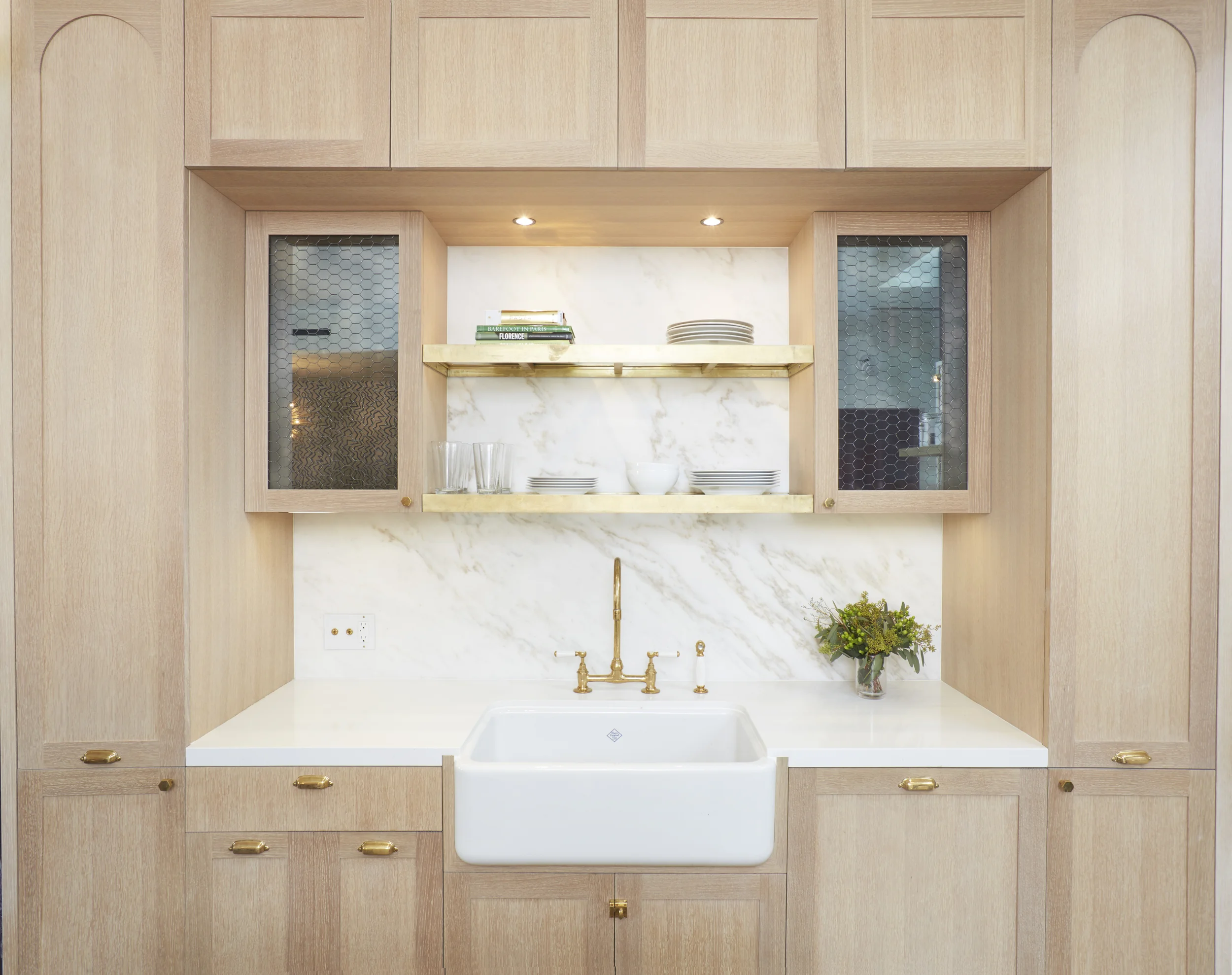 Tribeca Residence. Kitchen Millwork. Riftsawn White Oak with Cerruse Finish.