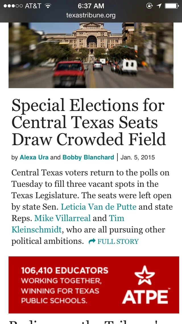 Texas Tribune Ad Campaign