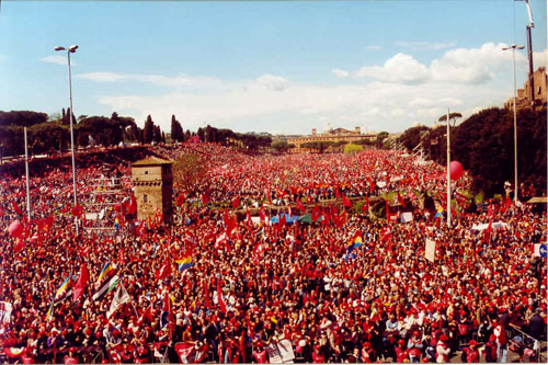 mobilitazione in difesa dell'art. 18, Circo Massimo, Roma, 23 marzo 2002