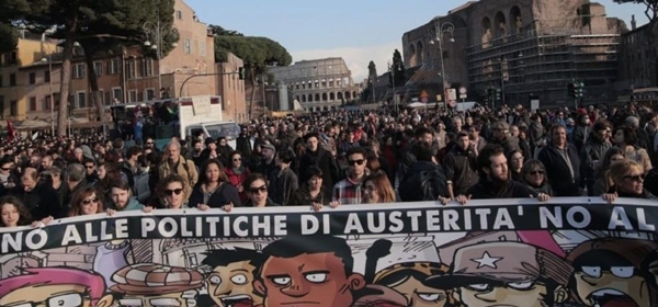il corteo #MaiConSalvini di Roma del 28 febbraio 2015