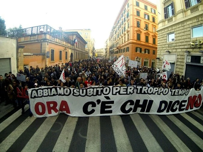 Corteo dei comitati di base e dei movimenti per il No Sociale, Roma, 27 novembre 2016