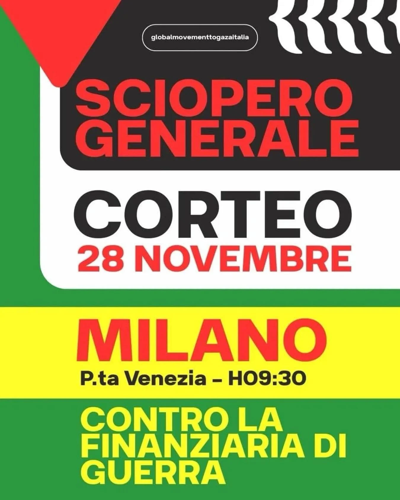 28 NOVEMBRE - SCIOPERO GENERALE CONTRO LA FINANZIARIA
Di fronte agli ultimi dati ufficiali che confermano ancora una volta che l&rsquo;Italia, insieme alla Grecia, &egrave; l&rsquo;unico paese europeo dove i salari reali sono diminuiti, la finanziari
