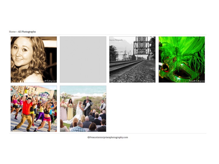 2. Locate your gallery by clicking on the category (people, weddings, sports & fitness or special events):