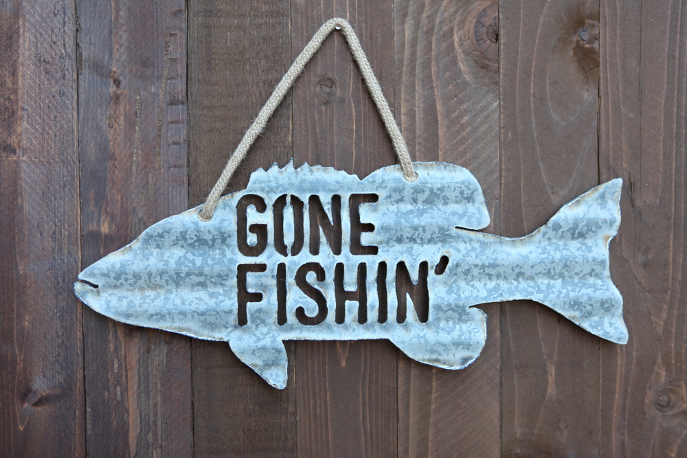gone fishing sign