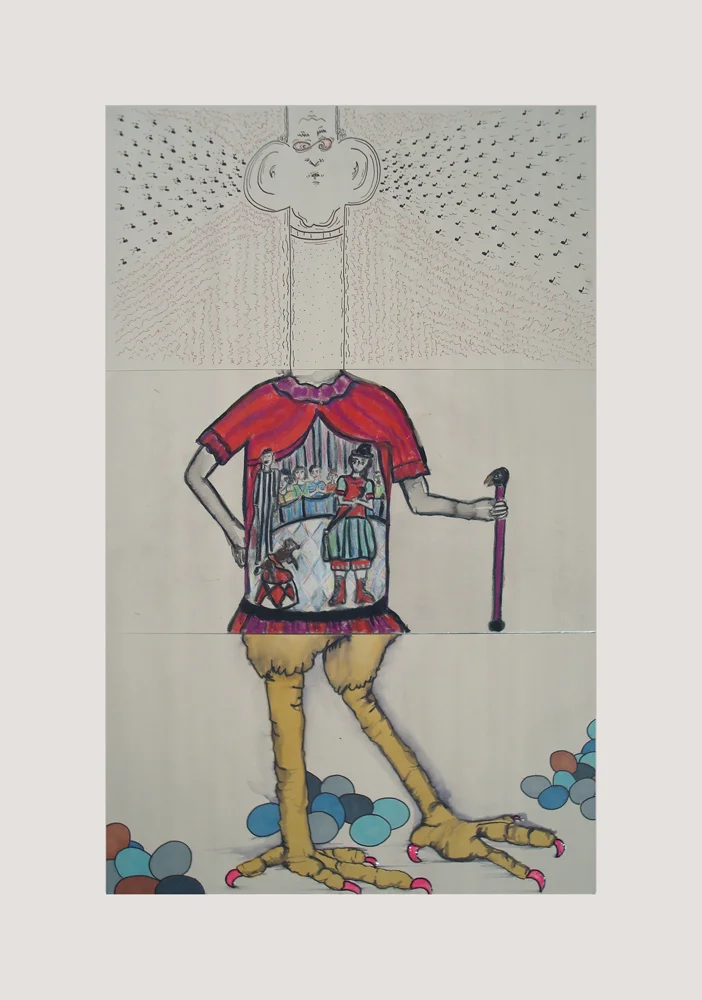CORPSE 2: Pete Mueller, Wendy Olson, and Shannon Sullivan $800 mixed media on paper